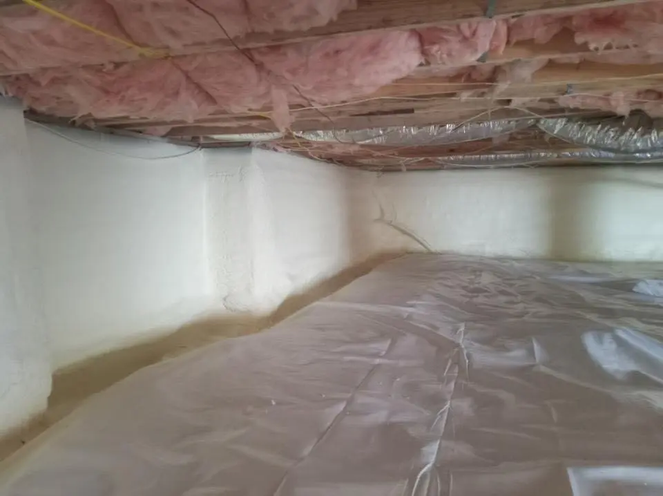 Crawl space encapsulation with closed-cell spray foam for Metal Roof Coating in Fort Riley